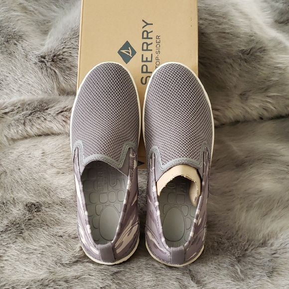 Sperry Shoes - Sperry Gray Women's Maritime  Mesh Slip-On Sneakers NEW